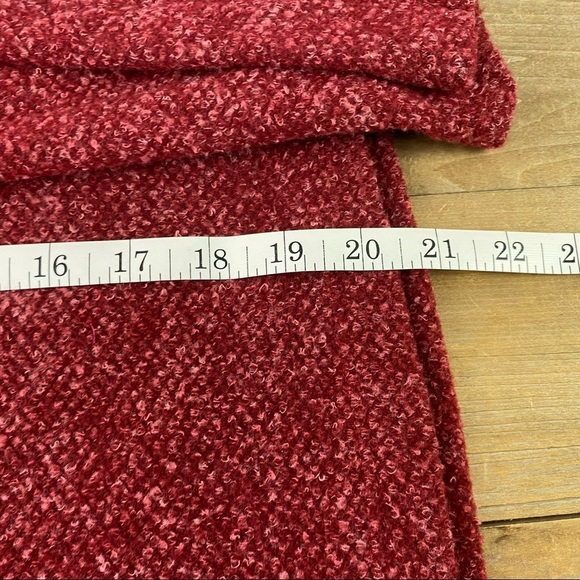 White Birch soft cowl neck cropped soft red sweater, M - Picture 7 of 10